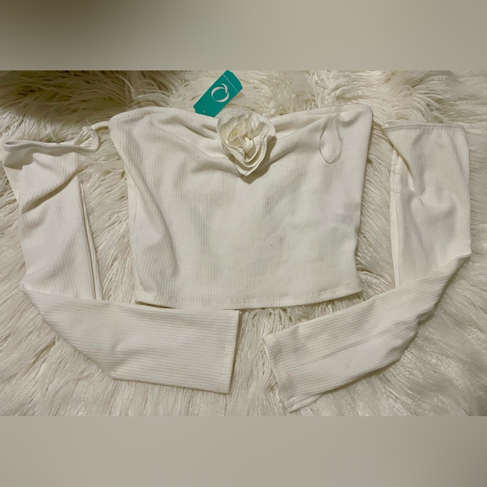 Elegant White Long Sleeve Top